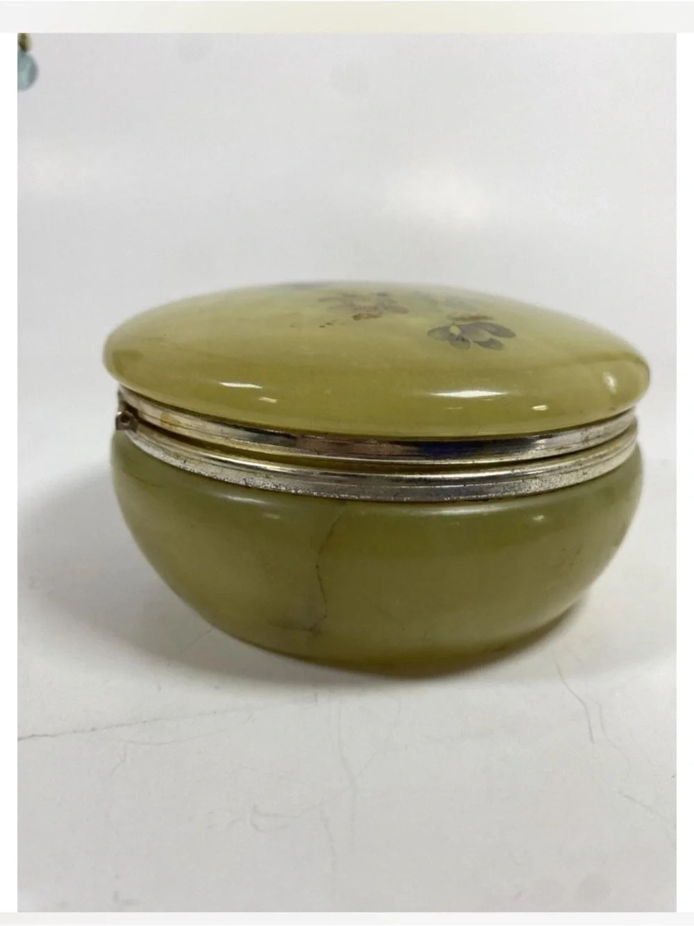 Vintage Alabaster Trinket Box